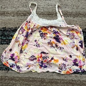 Torrid Purple and Orange Smocked Camisole